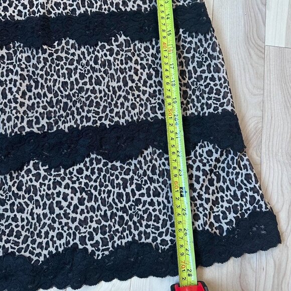 Vintage Rampage Leopard Slip Dress – Mesh & Lace, Size L - Picture 3 of 8